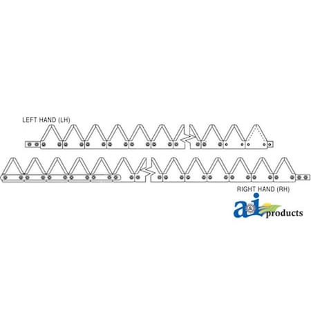 Aftermarket 6' LH, Black 11ga top serrated, BoltOn A-861-388